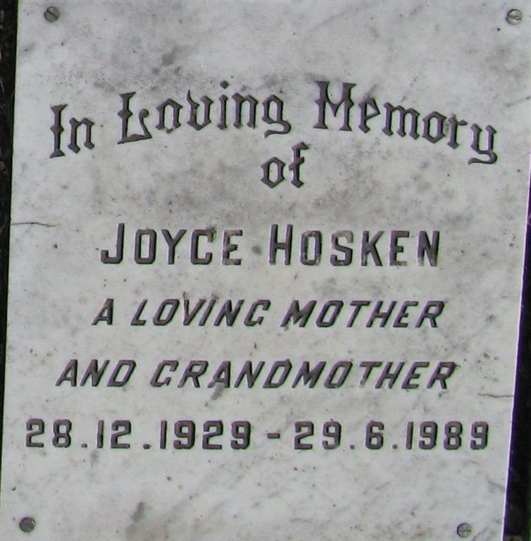 HOSKEN Joyce 1929-1989