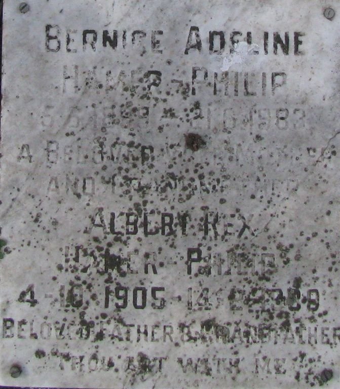 HAMER-PHILLIP Albert Red 1905-1968 &amp; Bernice Adeline 1899-1983