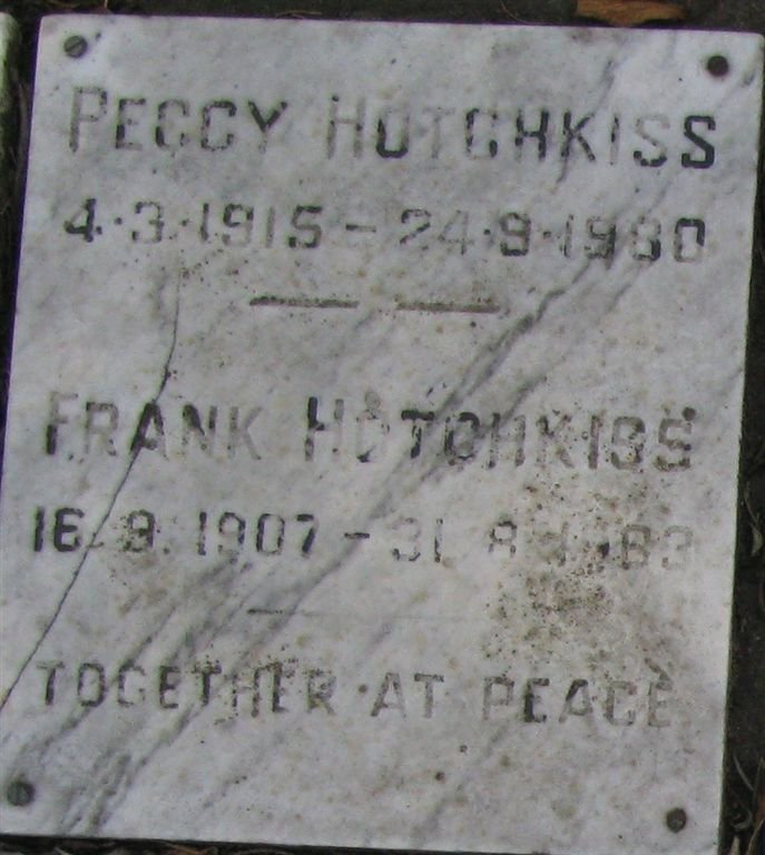 HOTCHKISS Frank 1907-1983 &amp; Peggy 1915-1980