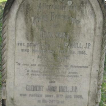 HILL Clement John 1835-1909 &amp; Ellen 1835-1906