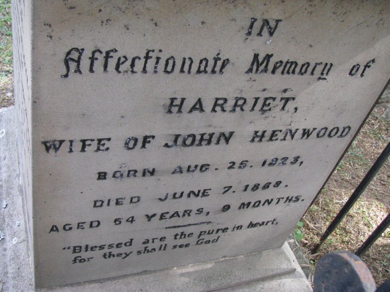 HENWOOD Harriet 1823-1888