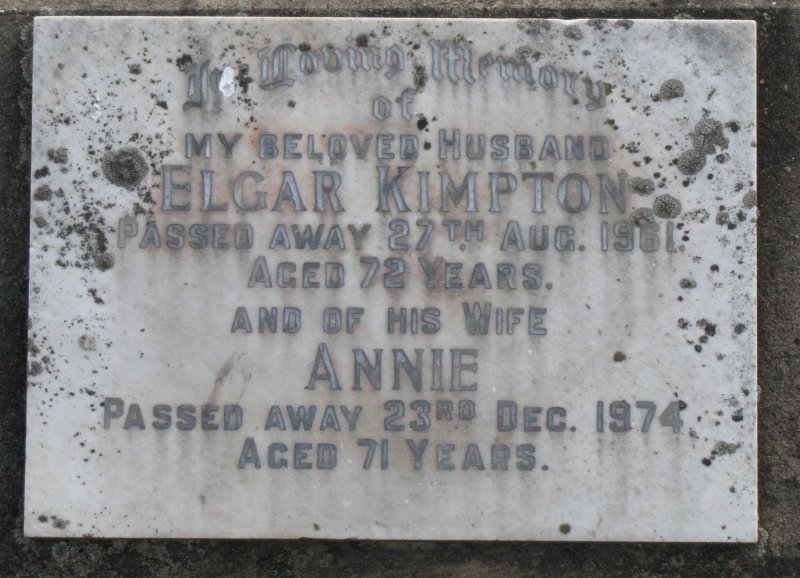 KIMPTON Elgar 1889-1961 &amp; Annie 1903-1974