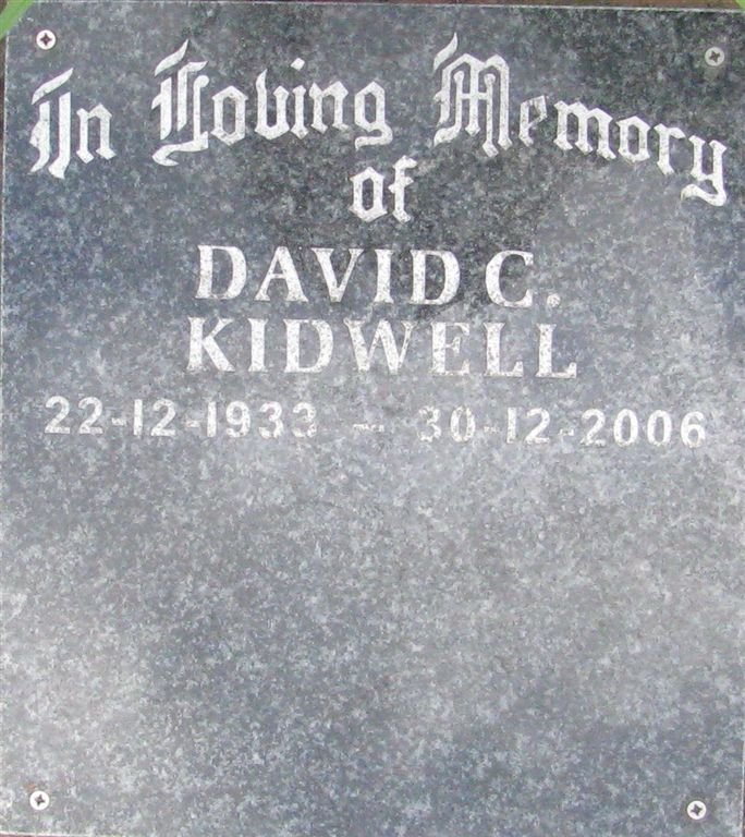 KIDWELL David C. 1933-2006