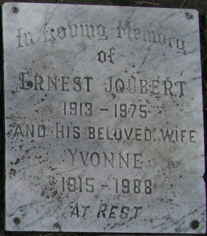 JOUBERT Ernest 1913-1975 &amp; Yvonne 1915-1988