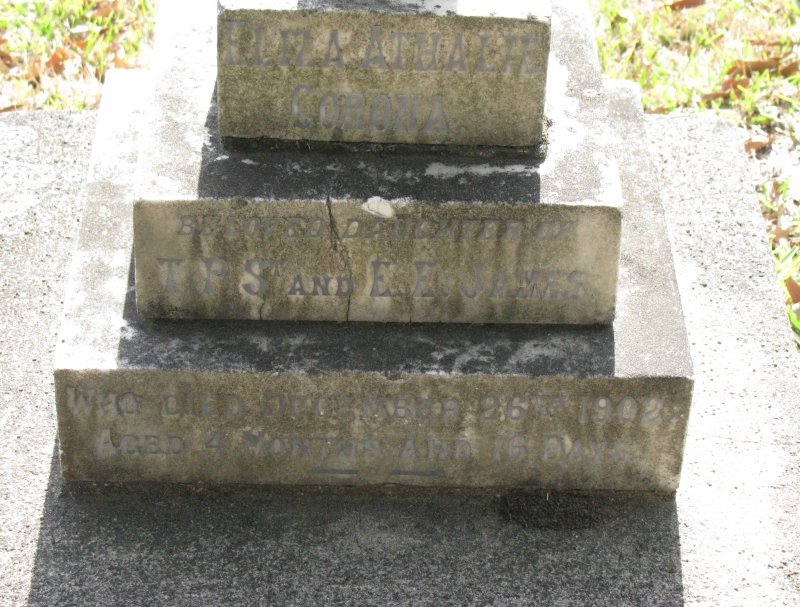 JAMES Eliza Athalie Corona 1902-1902
