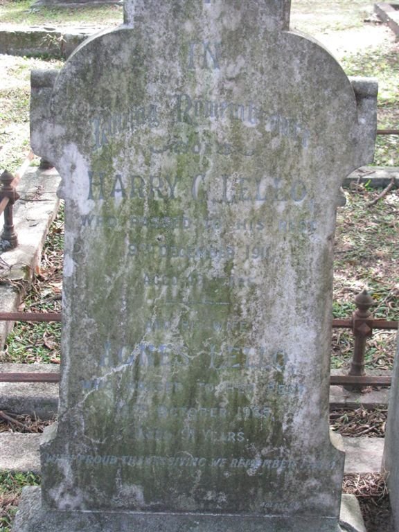 LELLO Harry C. 1869-1911 &amp; Agnes 1854-1965