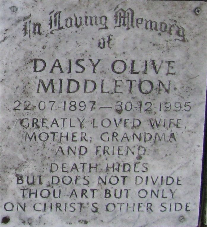MIDDLETON Daisy Olive 1897-1995