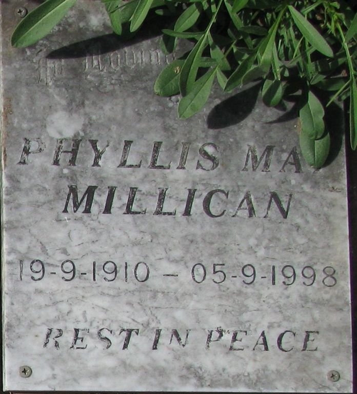MILLICAN Phyllis May 1910-1998