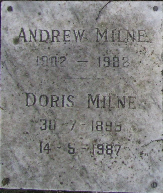 MILNE Andrew 1902-1982 &amp; Doris 1899-1987