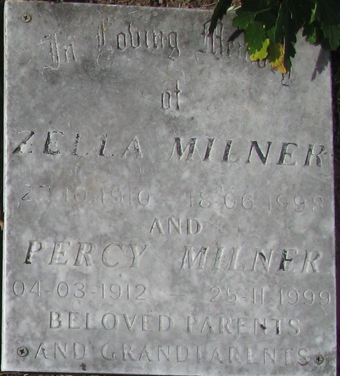 MILNER Percy 1912-1999 &amp; Zella 1910-1998