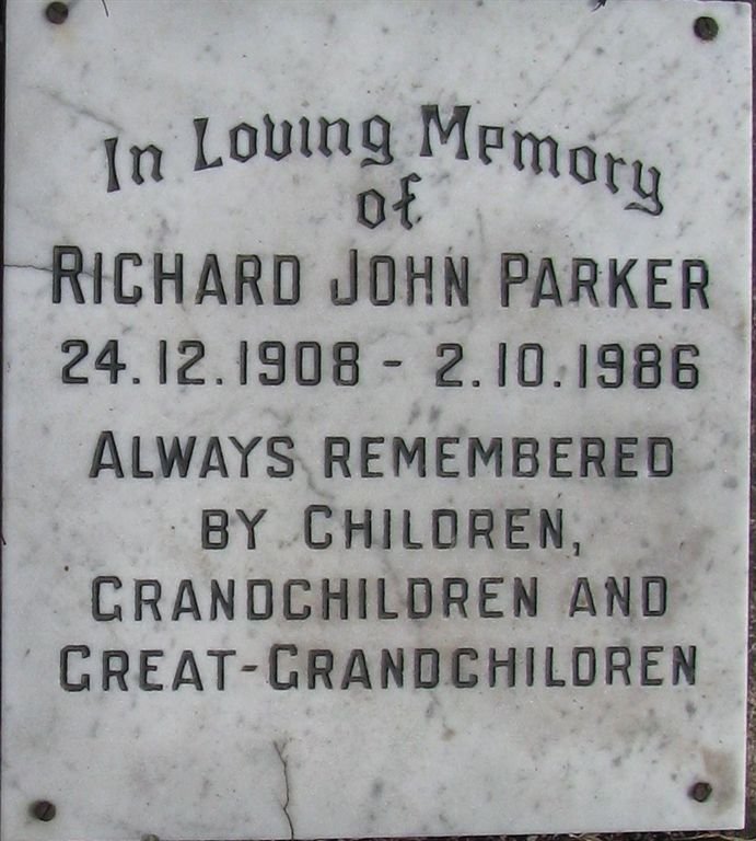 PARKER Richard John 1908-1986