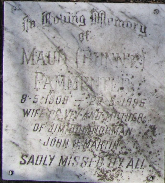 PAMMENTER Maud 1908-1995