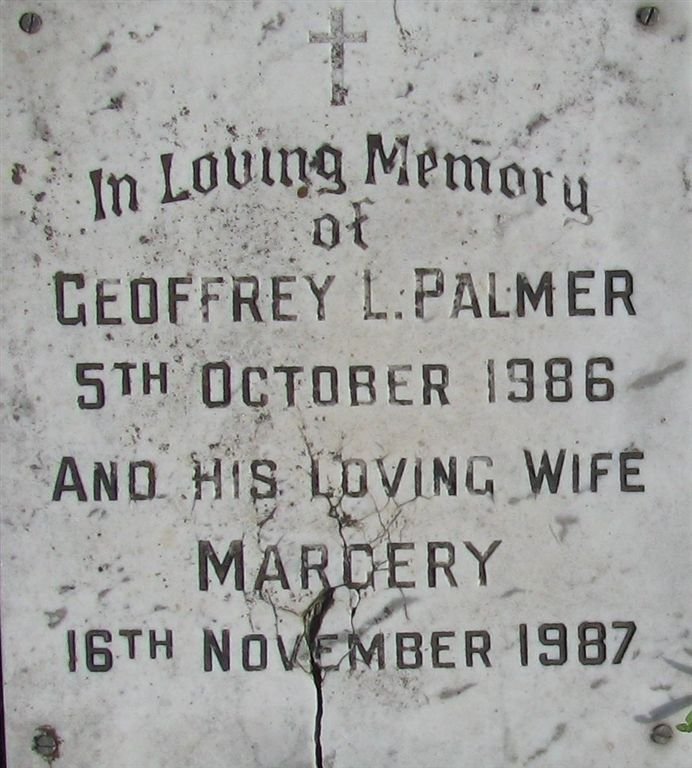 PALMER Geoffrey L. 1986 &amp; Marcery -1987