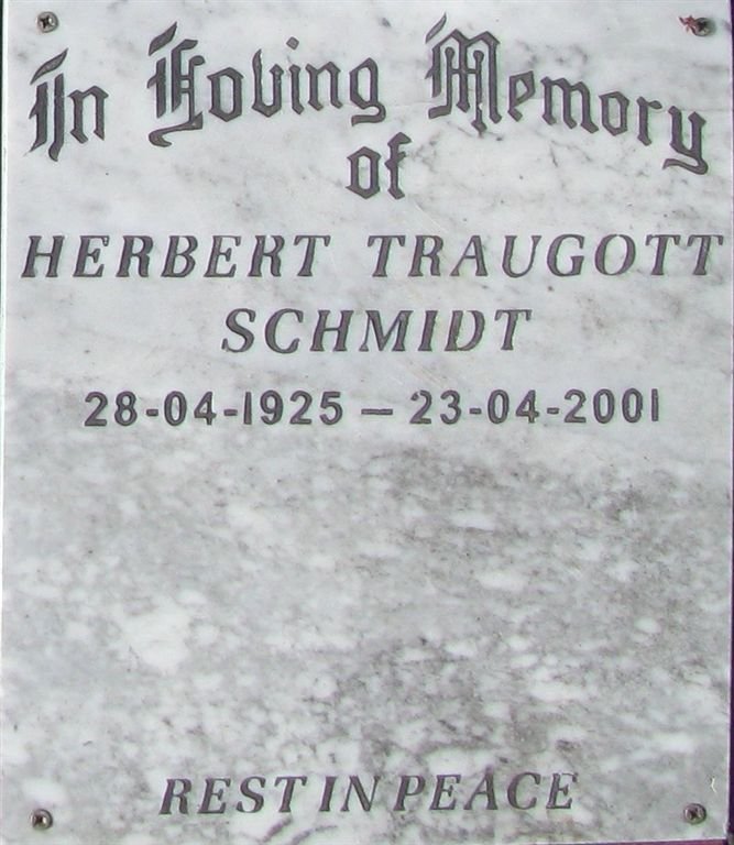 SCHMIDT Herbert Traugott 1925-2001