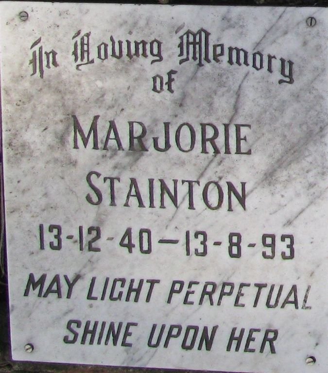 STAINTON Majorie 1940-1993