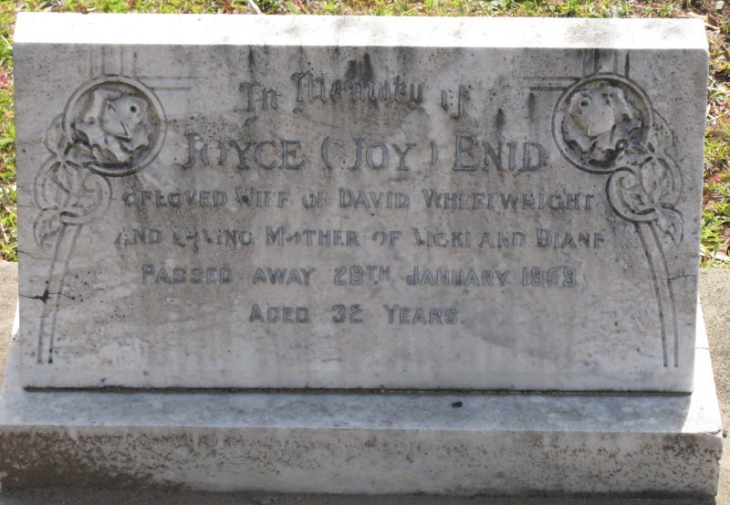 WHEELWRIGHT Joyce Enid 1927-1959