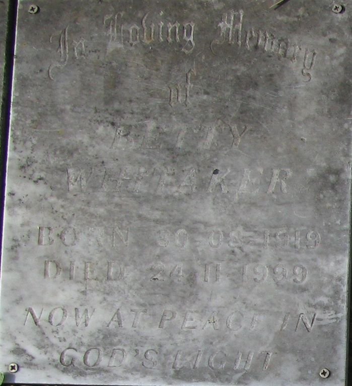WHITTAKER Betty 1919-1999