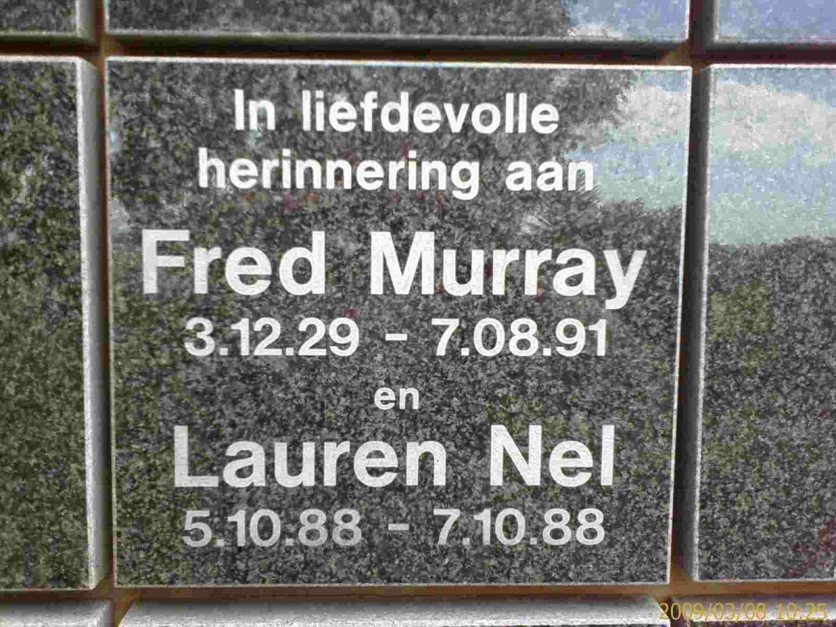 MURRAY Fred 1929-1991 :: NEL Lauren 1988-1988