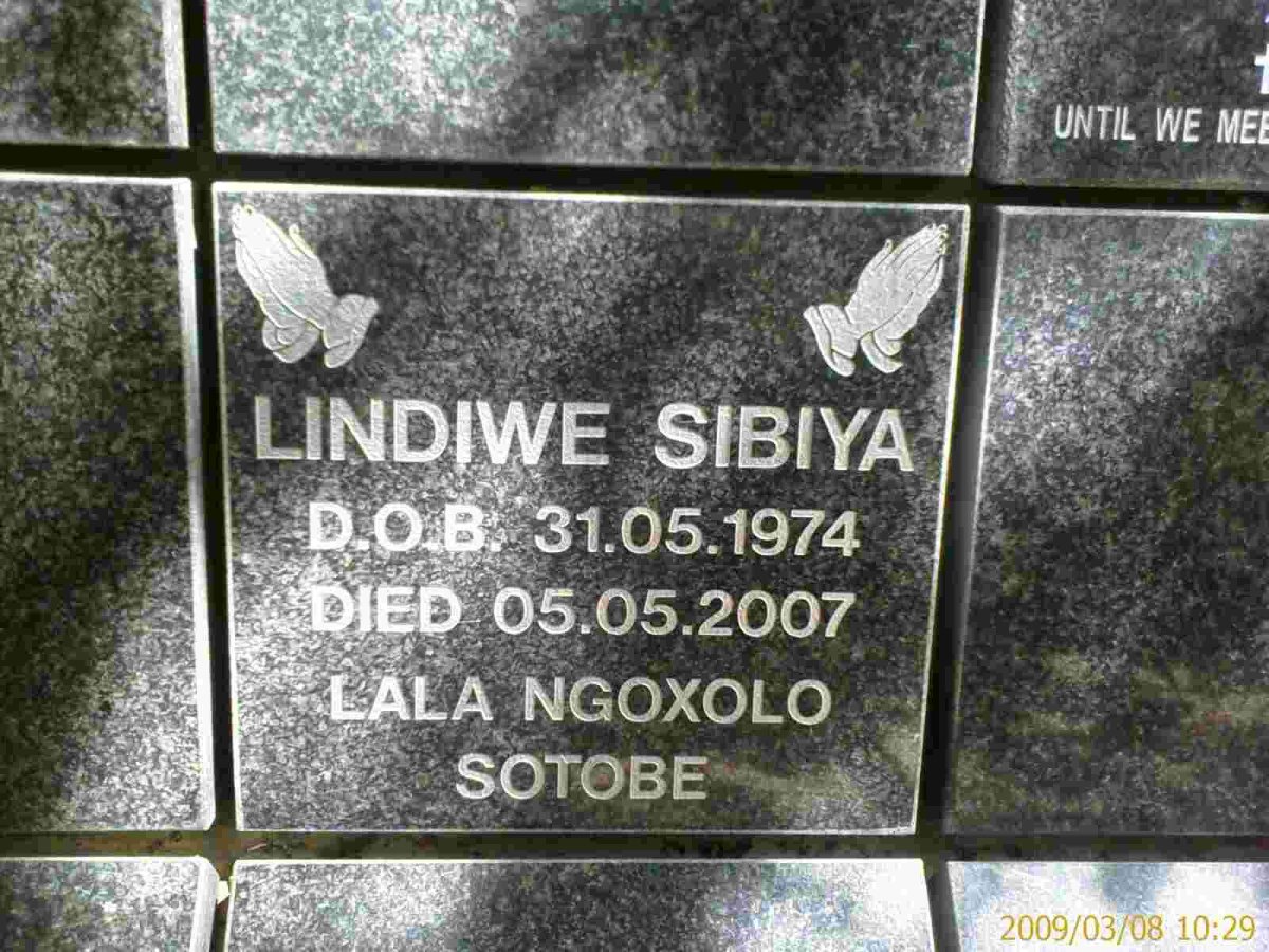 SIBIYA Lindiwe 1974-2007