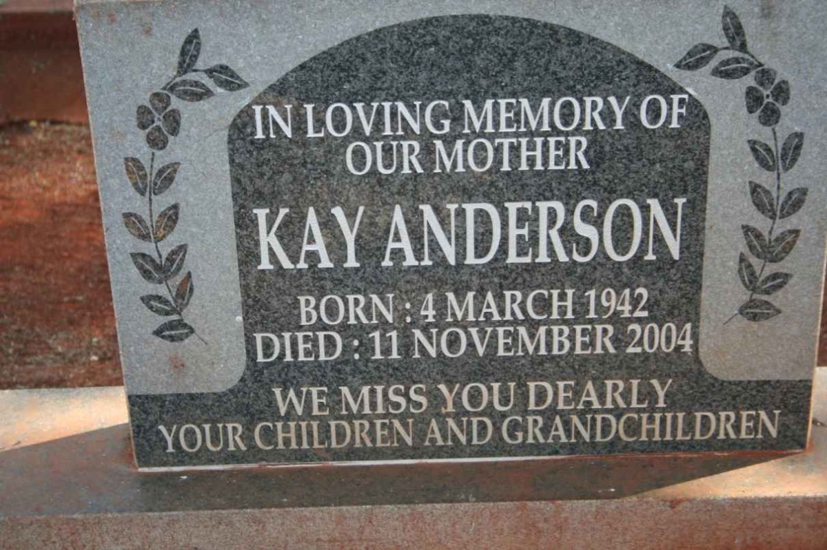 ANDERSON Kay 1942-2004