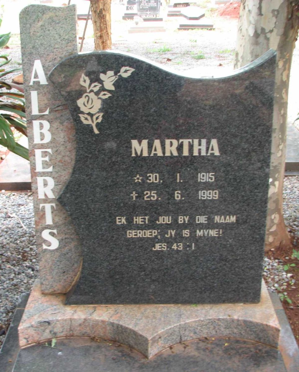 ALBERTS Martha 1915-1999