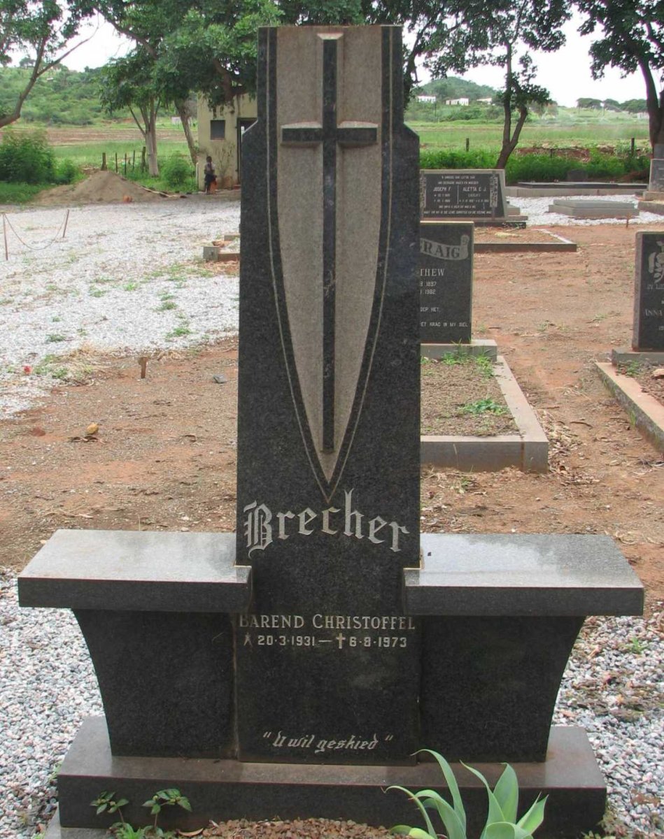 BRECHER Barend Christoffel 1931-1973