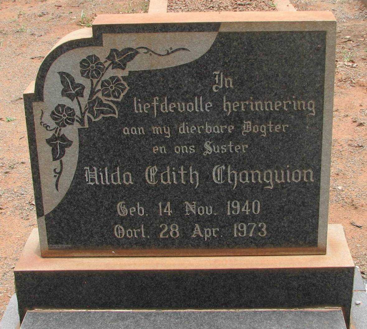CHANGUION Hilda Edith 1940-1973