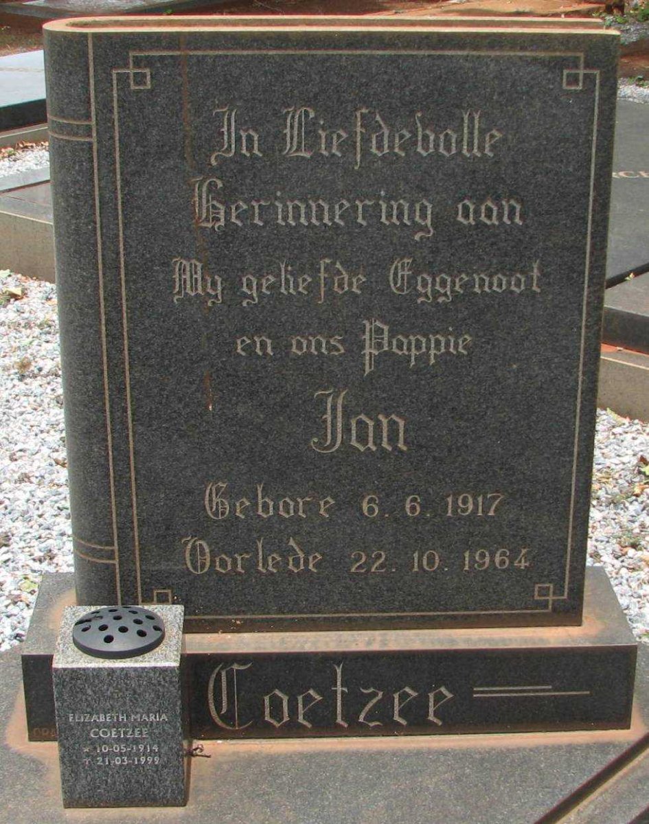 COETZEE Jan 1917-1964