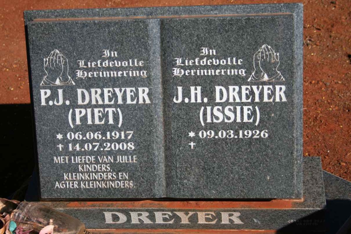 DREYER P.J. 1917-2008 &amp; J.H. 1926-