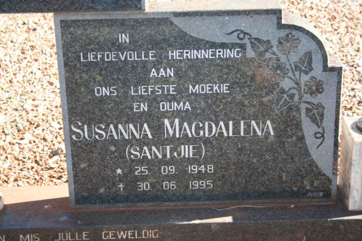 DURAND Susanna Magdalena 1948-1995