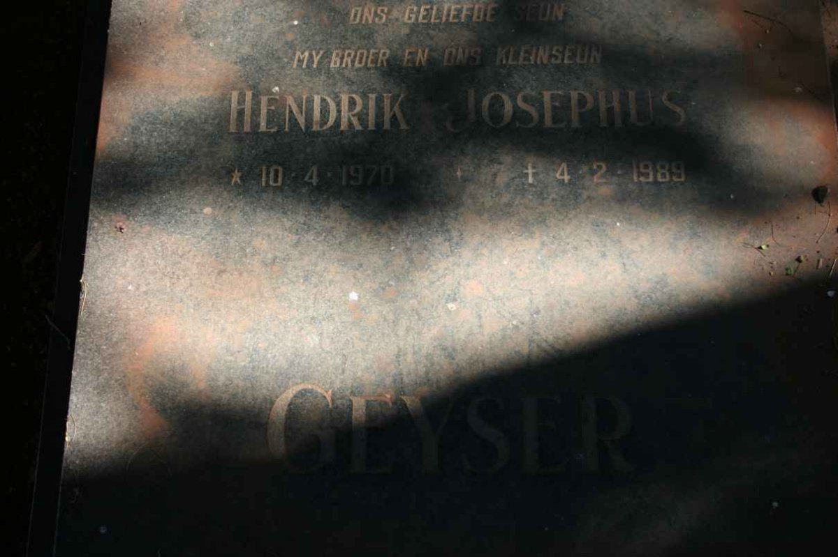 GEYSER Hendrik Josephus 1970-1989