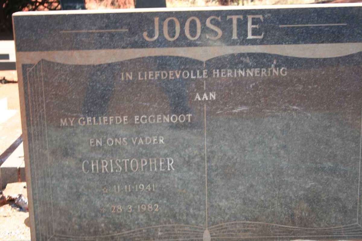 JOOSTE Christopher 1941-1982