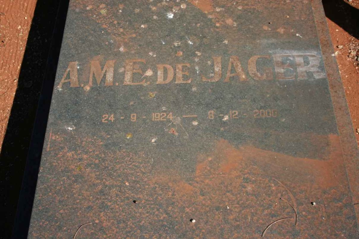 JAGER A.M.E., de 1924-2000