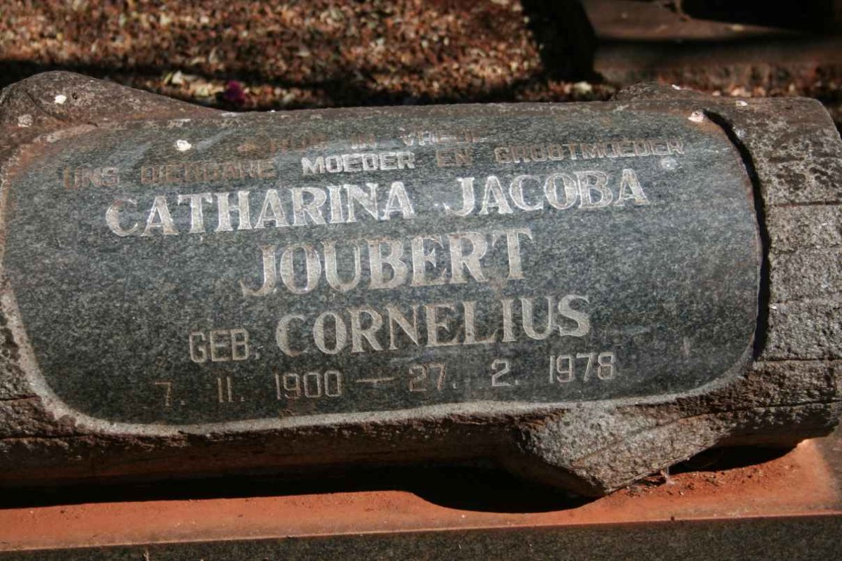 JOUBERT Catharina Jacoba nee CORNELIUS 1900-1978
