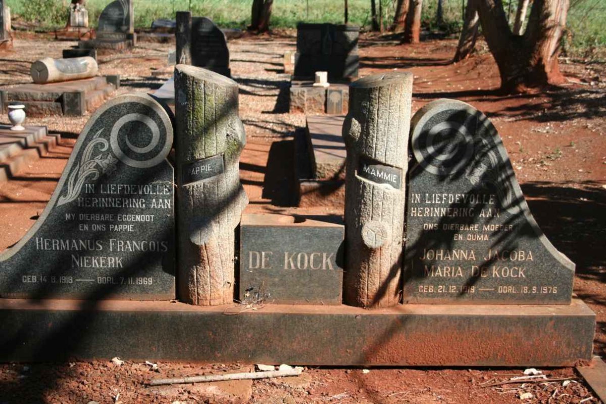 KOCK Hermanus Francois Niekerk, de 1918-1969 &amp; Johanna Jacoba Maria 1919-1976