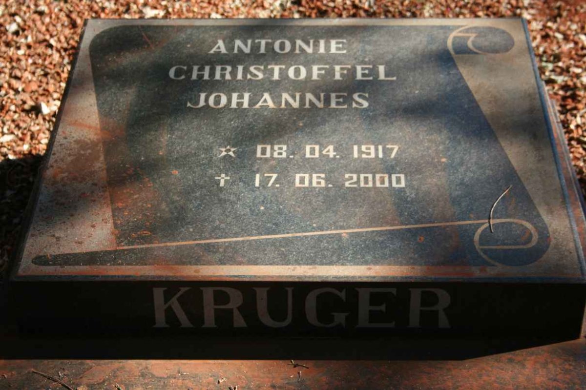 KRUGER Antonie Christoffel Johannes 1917-2000