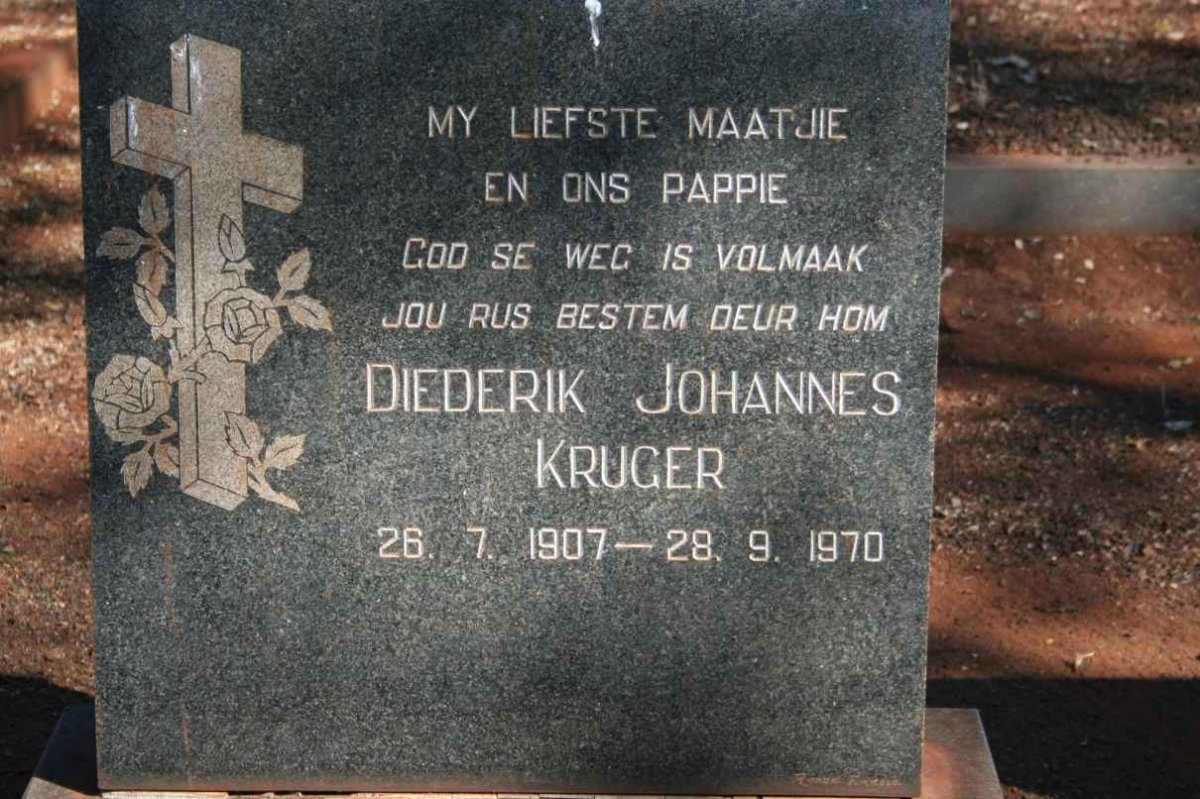 KRUGER Diederik Johannes 1907-1970