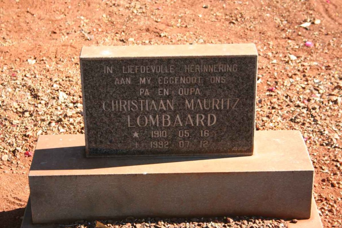 LOMBAARD Christiaan Mauritz 1910-1992