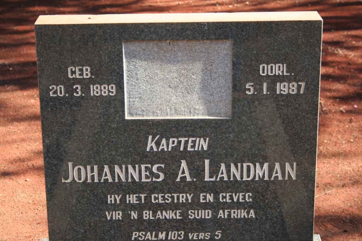 LANDMAN Johannes A. 1889-1978
