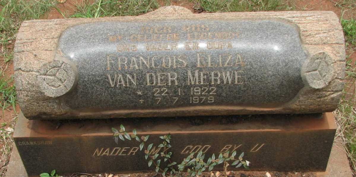 MERWE Francois Eliza, van der 1922-1979