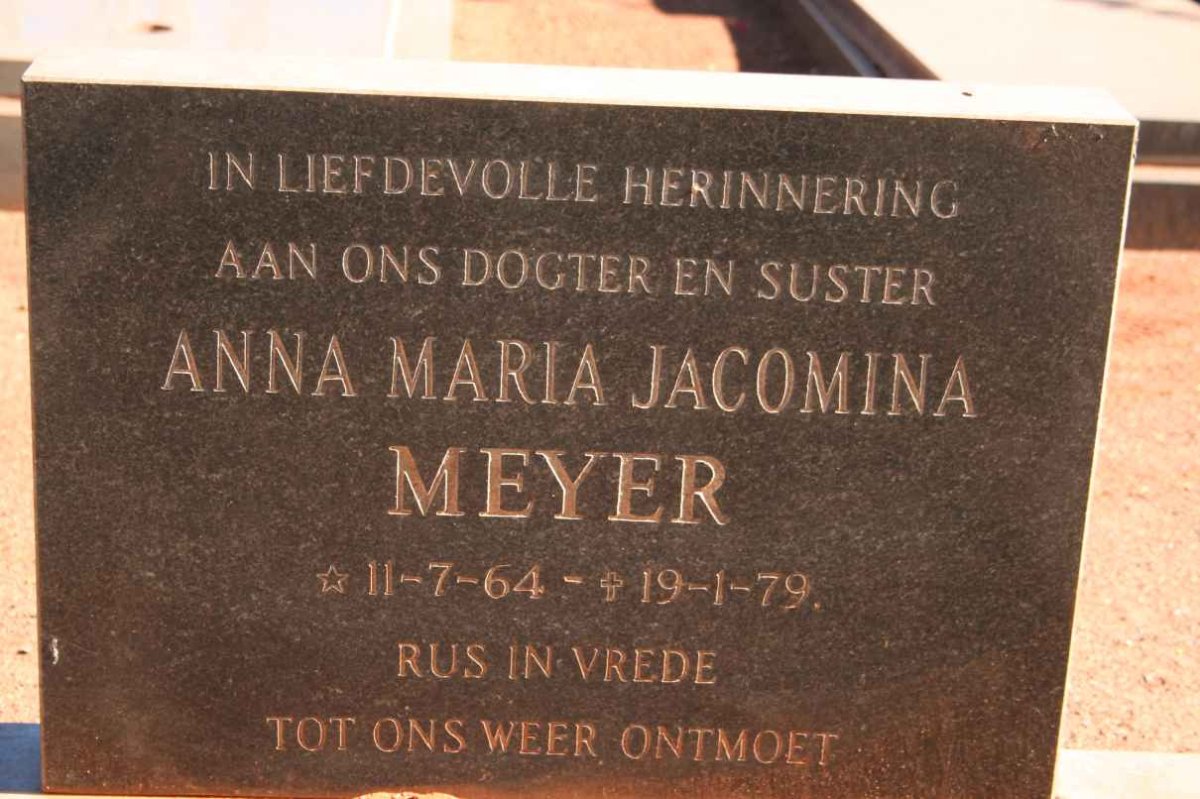 MEYER Anna Maria Jacomina  1964-1979
