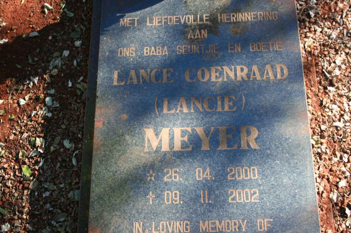 MEYER Lance Coenraad 2000-2002