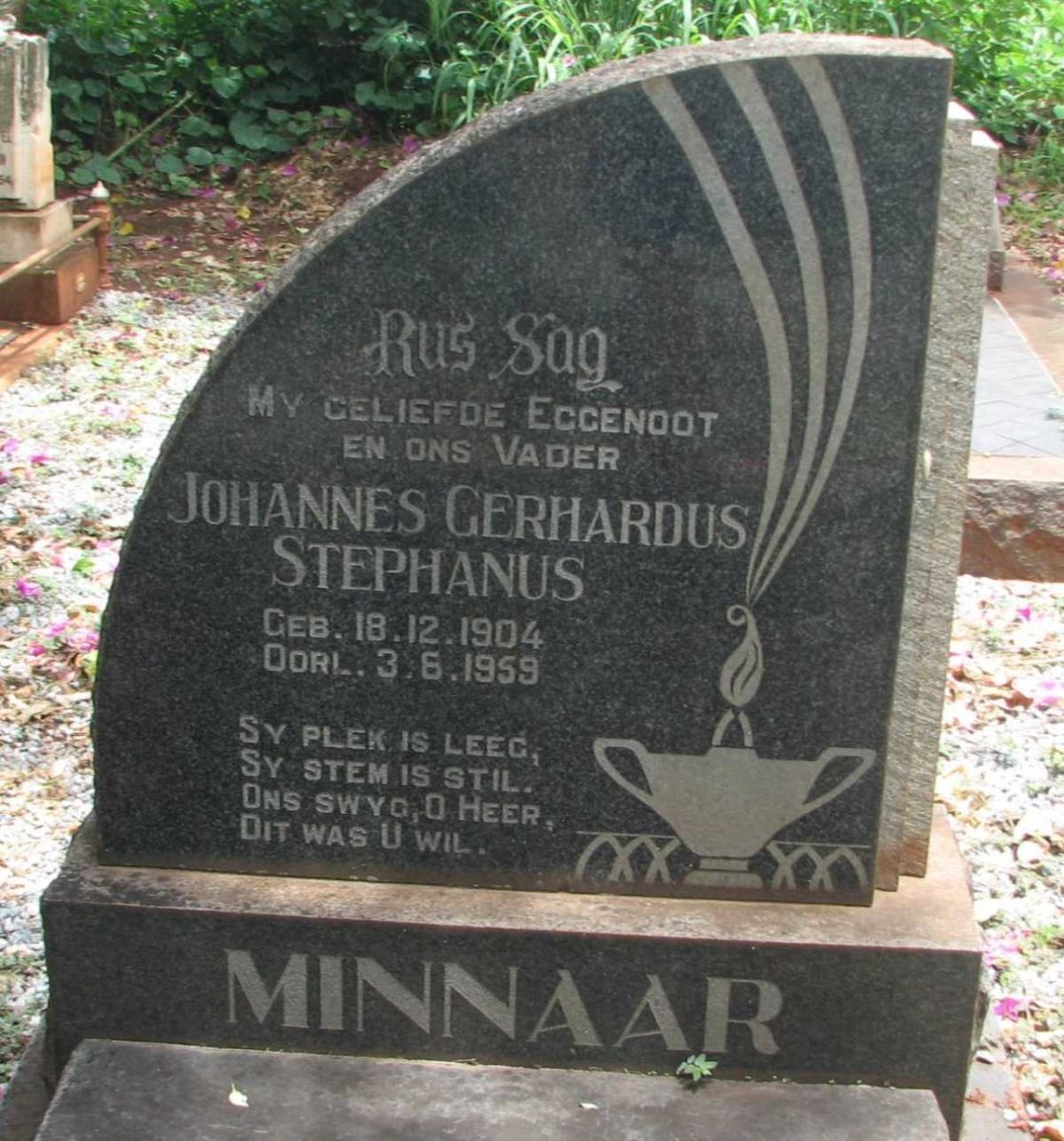 MINNAAR Johannes Gerhardus Stephanus 1904-1959