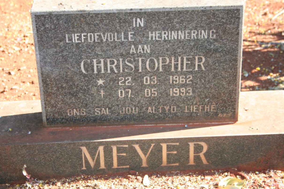 MEYER Christopher 1962-1993