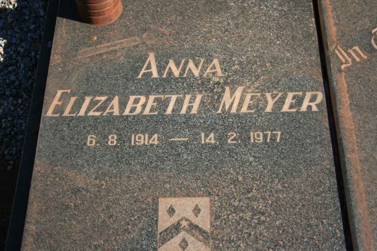 MEYER Anna Elizabeth 1914-1977