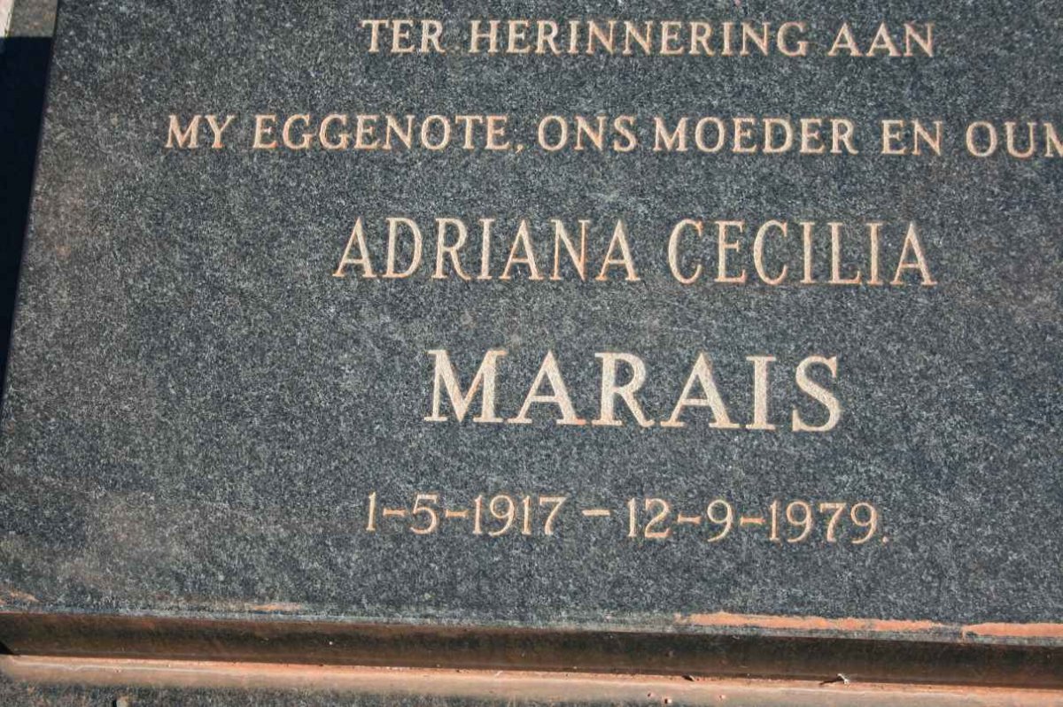 MARAIS Adriana Cecilia 1917-1979