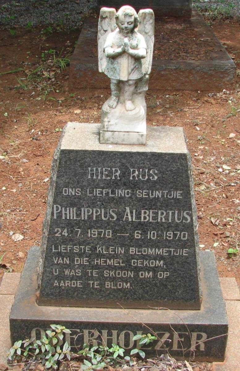 OBERHOLZER Philippus Albertus 1970-1970