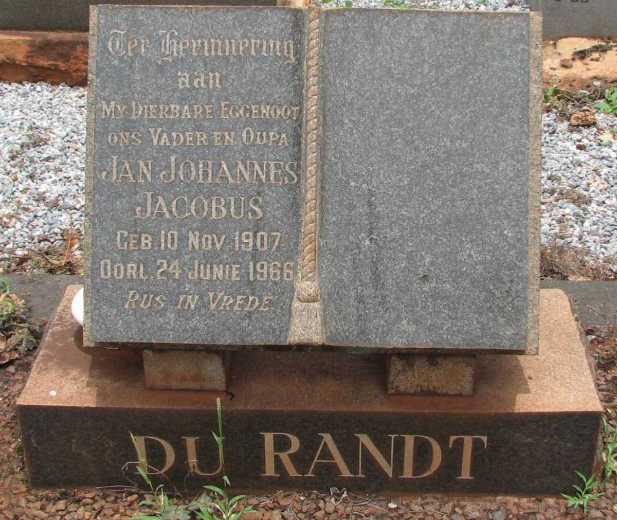 RANDT Jan Johannes Jacobus, du 1907-1966