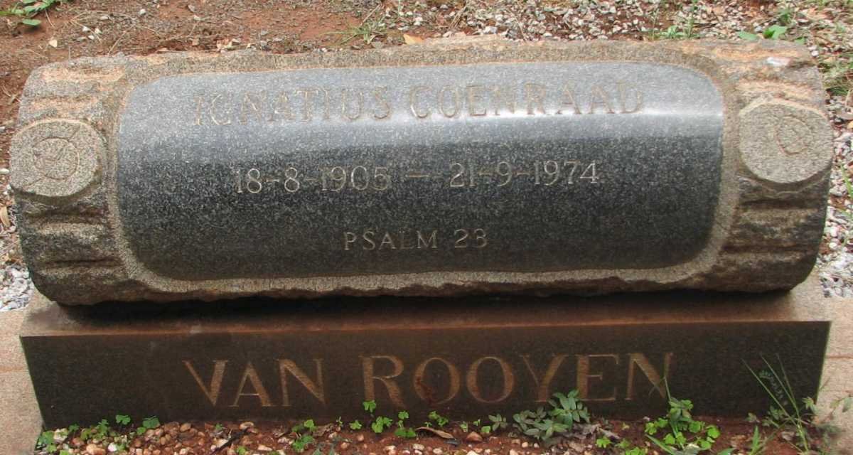ROOYEN Ignatius Coenraad, van 1905-1974