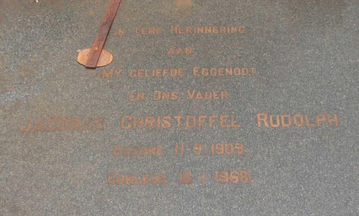 RUDOLPH Jacobus Christoffel 1909-1968